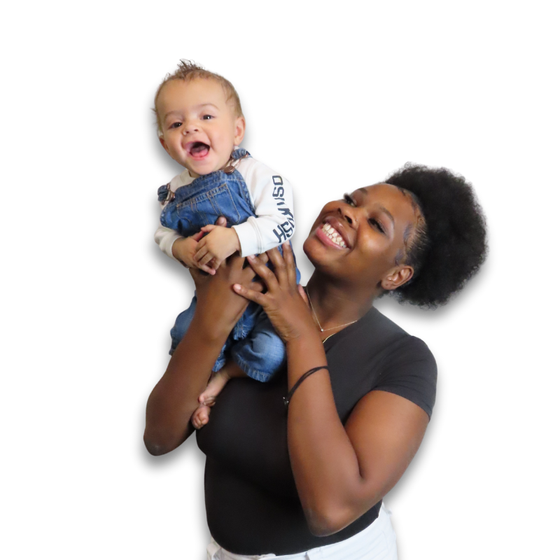 baby with mother